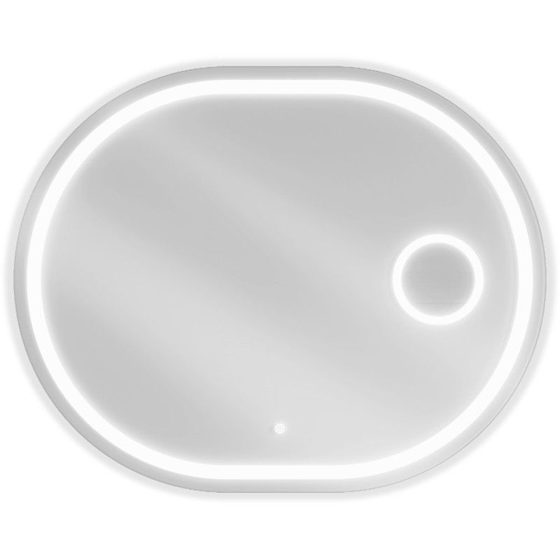 Mexen Umba kopalniško ogledalo z osvetlitvijo z kozmetičnim ogledalom 80 x 60 cm, LED 6000K, proti pari - 9822-080-060-611-00