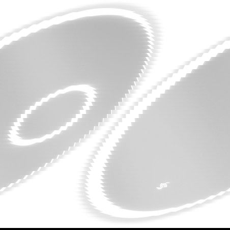 Mexen Ella apgaismots vannas istabas spogulis ar kosmētisko spogulīti, apaļš 60 cm, LED 6000K, pret miglu