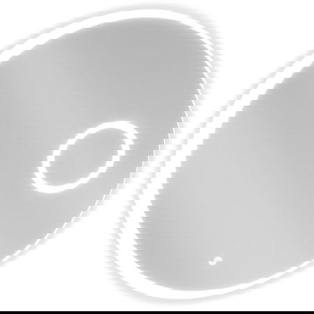 Mexen Ella pyöreä 70 cm LED 6000K vastahöyryvalaistu kylpyhuonepeili kosmetiikkapeilillä - 9811-070-070-611-00