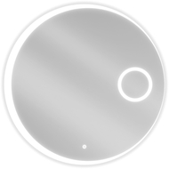 Mexen Ella osvetljeno kopalniško ogledalo z kozmetičnim ogledalom, okroglo 80 cm, LED 6000K, anti-fog - 9811-080-080-611-00