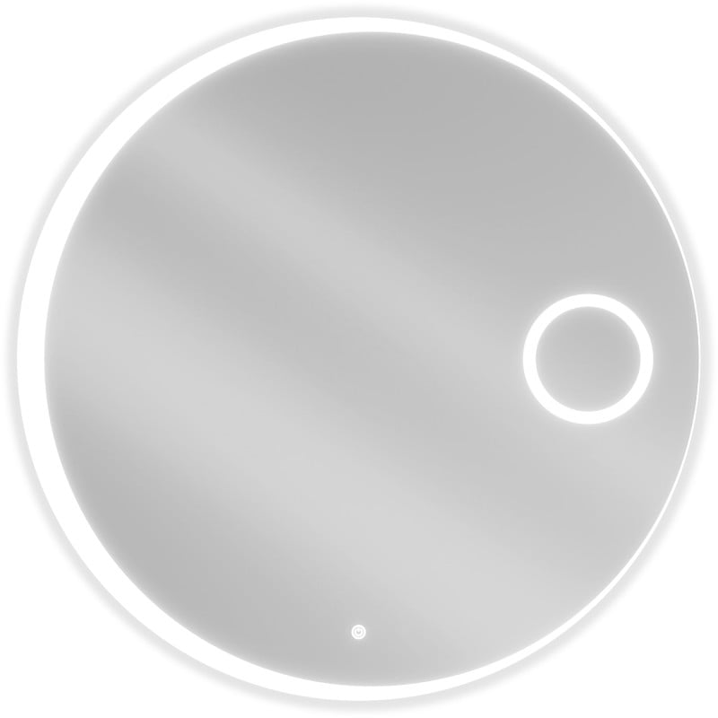 Mexen Ella upplyst badrumsspegel med kosmetikspegel, rund 90 cm, LED 6000K, imfri - 9811-090-090-611-00