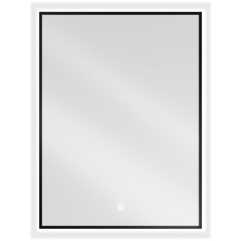 Mexen Erma verlicht badkamer spiegel 60 x 80 cm, LED 6000K, anti-condens, zwarte lijst - 9814-060-080-611-70