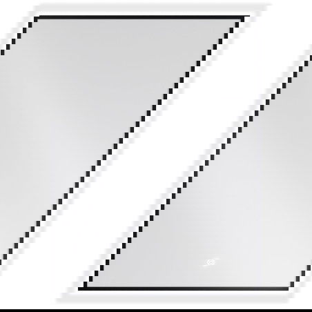 Mexen Erma apgaismots vannas istabas spogulis 60 x 80 cm, LED 6000K, pret tvaiku, melns rāmis - 9814-060-080-611-70