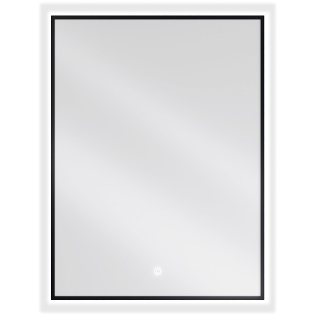 Mexen Erma espejo de baño iluminado 60 x 80 cm, LED 6000K, antivaho, marco negro - 9814-060-080-611-70