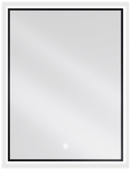 Mexen Erma osvijetljeno kupaonsko ogledalo 60 x 80 cm, LED 6000K, protumagleno, crni okvir - 9814-060-080-611-70