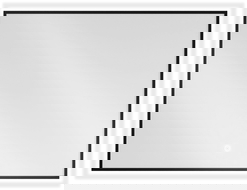 Mexen Erma apgaismots vannas istabas spogulis 80 x 60 cm, LED 6000K, pretdūma, melns rāmis - 9814-080-060-611-70
