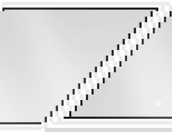 Mexen Erma beleide Buedzëmmer-Spigel 80 x 60 cm, LED 6000K, Anti-Fuuscht, schwaarz Rumm - 9814-080-060-611-70