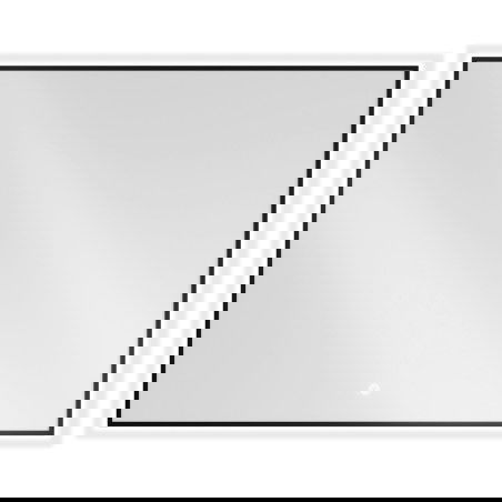 Mexen Erma beleuchteter Badezimmerspiegel 100 x 80 cm, LED 6000K, Antibeschlag, schwarzer Rahmen - 9814-100-080-611-70
