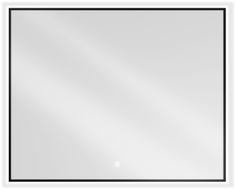 Mexen Erma valgustatud vannitoa peegel 100 x 80 cm, LED 6000K, auruvastane, must raam - 9814-100-080-611-70