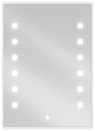 Mexen Ner beleuchteter Badezimmerspiegel 50 x 70 cm, LED 6000K, Antibeschlag - 9809-050-070-611-00