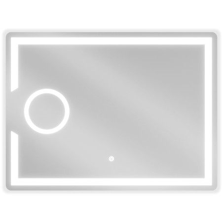 Mexen Onyx espejo de baño iluminado con espejo cosmético 80 x 60 cm, LED 6000K, antivaho - 9813-080-060-611-00
