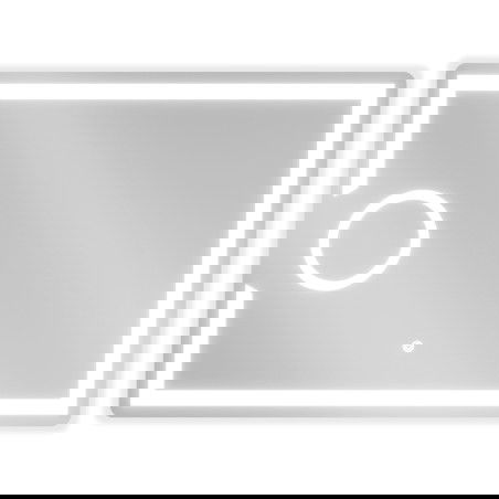 Mexen Onyx φωτιζόμενος καθρέφτης μπάνιου με καλλυντικό καθρέφτη 80 x 60 cm, LED