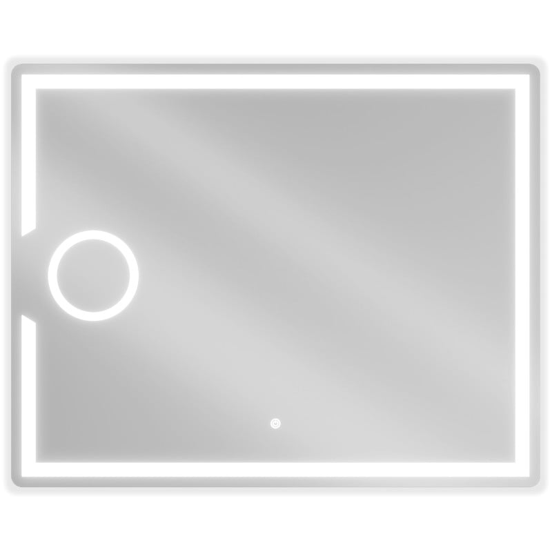 Mexen Onyx verlichte badkamerspiegel met cosmeticaspiegel 100 x 80 cm, LED 6000K, anti-condens - 9813-100-080-611-00