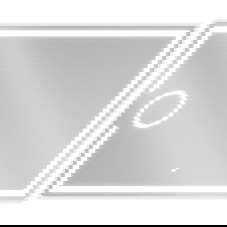 Mexen Onyx upplyst badrumsspegel med kosmetikspegel 100 x 80 cm, LED 6000K, imfri - 9813-100-080-611-00