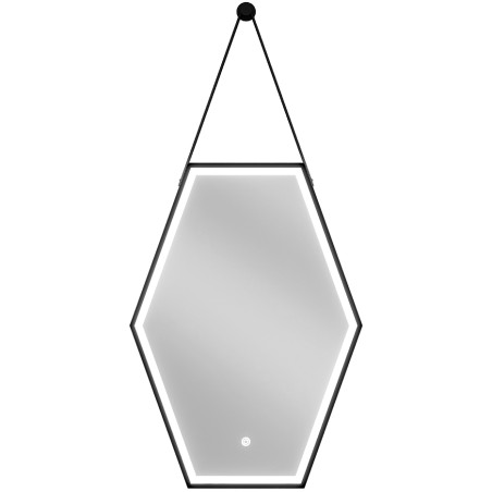 Mexen Orla miroir de salle de bains rétroéclairé 50 x 70 cm, LED 6000K, anti-buée, cadre noir - 9815-050-070-611-70