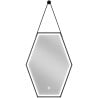 Mexen Orla verlicht badkamer spiegel 50 x 70 cm, LED 6000K, anti-condens, zwarte rand - 9815-050-070-611-70