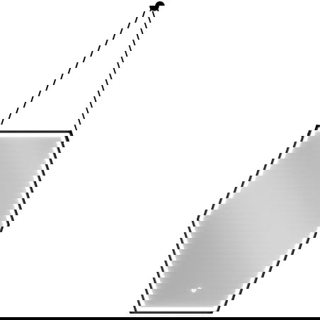 Mexen Orla upplyst badrumsspegel 60 x 80 cm, LED 6000K, anti-dimma, svart ram - 9815-060-080-611-70