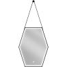 Mexen Orla miroir de salle de bains éclairé 60 x 80 cm, LED 6000K, antibuée, cadre noir - 9815-060-080-611-70