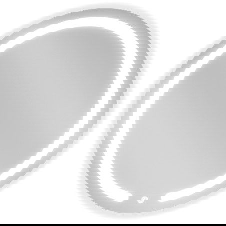 Mexen Rose verlichte badkamer spiegel, rond 60 cm, LED 6000K, anti-condens - 9810-060-060-611-00