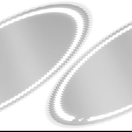 Mexen Rose Beleuchten Buedzëmmer Spigel, ronn 80 cm, LED 6000K, Antidamp - 9810-080-080-611-00