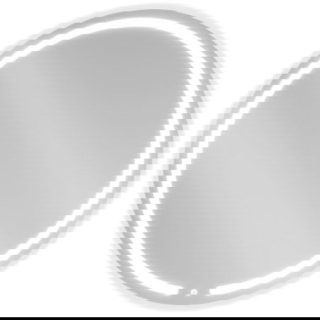 Mexen Rose kreesche Buedzëmmer-Spigel, beliicht ronn 90 cm, LED 6000K, Antibeschlag - 9810-090-090-611-00