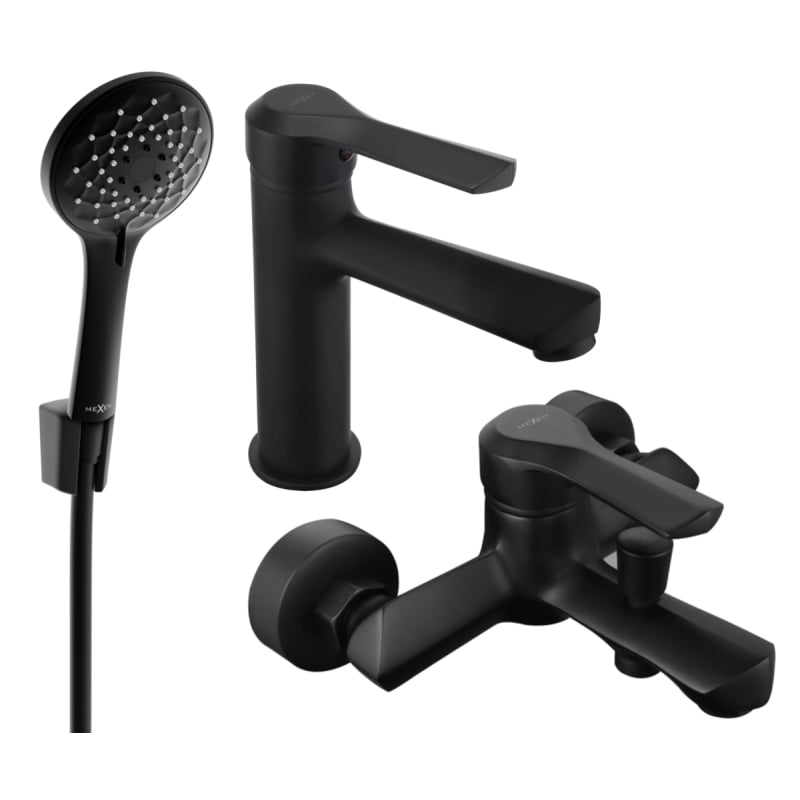 Mexen Sabre R74 set za kadu, crni - 72103R74-70