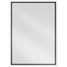 Mexen Erma lustro łazienkowe podświetlane 50 x 70 cm, LED 6000K, antypara, rama czarna - 9814-050-070-611-70