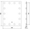 Mexen Dona verlichte badkamerspiegel 60 x 80 cm, LED 6000K, anti-condens - 9818-060-080-611-00