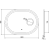 Mexen Umba osvijetljeno kupaonsko ogledalo s kozmetičkim ogledalom 100 x 80 cm, LED 6000K, protiv magle - 9822-100-080-611-00