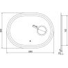 Mexen Umba verlichte badkamerspiegel met make-up spiegel 100 x 80 cm, LED 6000K, anti-condens - 9822-100-080-611-00