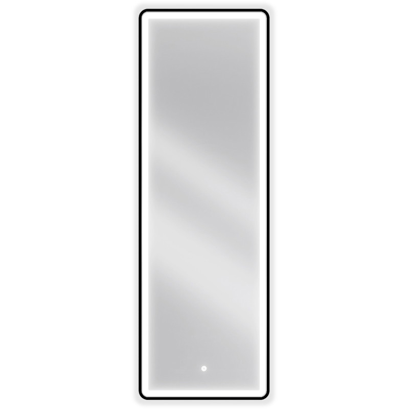 Mexen Coro espejo de baño iluminado 50 x 150 cm, LED 6000K, antiempañante, marco negro - 9817-050-150-611-70
