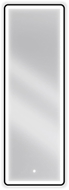Mexen Coro valgustatud vannitoa peegel 50 x 150 cm, LED 6000K, uduvastane, must raam - 9817-050-150-611-70