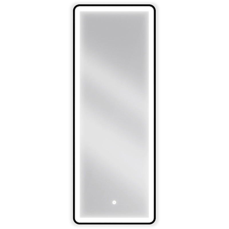 Mexen Coro miroir de salle de bain éclairé 45 x 120 cm, LED 6000K, anti-buée, cadre noir - 9817-045-120-611-70