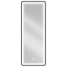 Mexen Coro miroir de salle de bains éclairé 45 x 120 cm, LED 6000K, antibuée, cadre noir - 9817-045-120-611-70