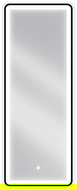 Mexen Coro lustro łazienkowe podświetlane 45 x 120 cm, LED 6000K, antypara, rama czarna - 9817-045-120-611-70
