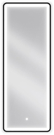 Mexen Coro osvijetljeno kupaoničko ogledalo 45 x 120 cm, LED 6000K, protiv magle, crni okvir - 9817-045-120-611-70