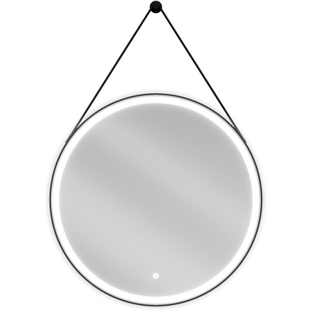 Mexen Reni miroir de salle de bains éclairé, rond 70 cm, LED 6000K, anti-buée, cadre noir - 9812-070-070-611-70