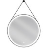 Mexen Reni miroir de salle de bains éclairé, rond 70 cm, LED 6000K, anti-buée, cadre noir - 9812-070-070-611-70