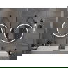 Mexen Reni beleuchteter Badezimmerspiegel, rund 70 cm, LED 6000K, Antibeschlag, schwarzer Rahmen - 9812-070-070-611-70