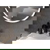 Mexen Reni rund badrumsspegel med belysning, 70 cm, LED 6000K, imfri, svart ram - 9812-070-070-611-70