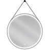 Mexen Reni rond verlicht badkamer spiegel, 80 cm, LED 6000K, anti-condens, zwarte rand - 9812-080-080-611-70