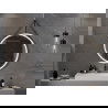 Mexen Reni miroir de salle de bain éclairé, rond 90 cm, LED 6000K, antibuée, cadre noir - 9812-090-090-611-70