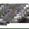 Mexen Reni miroir de salle de bain éclairé, rond 90 cm, LED 6000K, antibuée, cadre noir - 9812-090-090-611-70