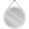 Mexen Reni miroir de salle de bain éclairé, rond 100 cm, LED 6000K, anti-buée, cadre noir - 9812-100-100-611-70