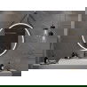 Miroir de salle de bain éclairé Mexen Reni, rond 100 cm, LED 6000K, anti-buée, cadre noir - 9812-100-100-611-70