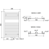 Mexen Hades vannitoa radiaator 800 x 500 mm, 386 W, must - W104-0800-500-00-70