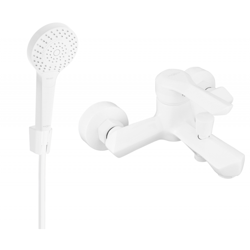 Mexen Sabre R05 grifo de bañera con juego de ducha, blanco - 7213R05-20