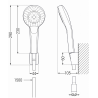 Mexen Sabre R05 Badewannenarmatur mit Duschset, schwarz - 7213R05-70
