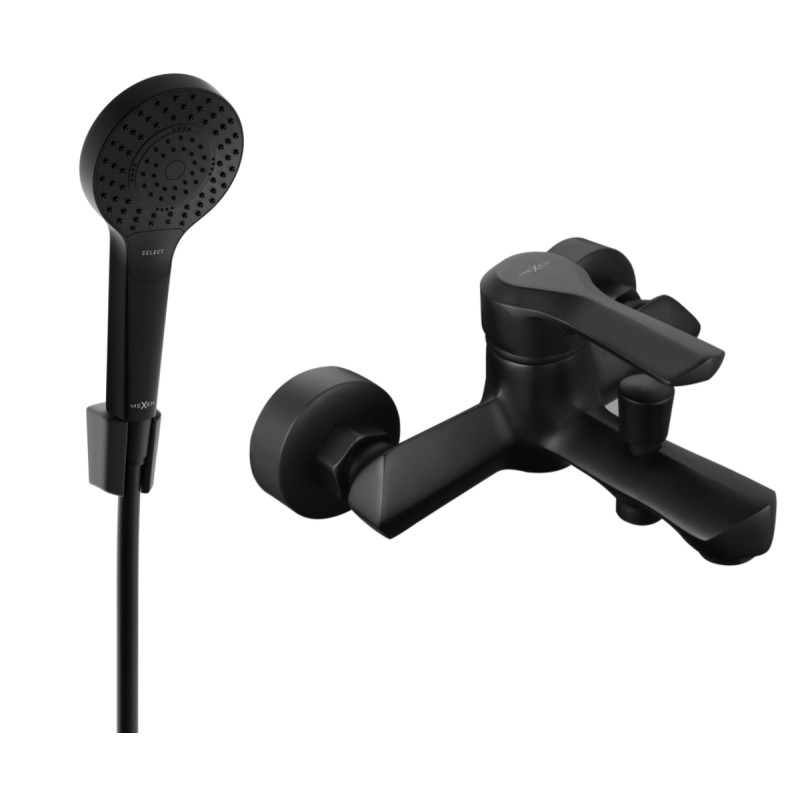Mexen Sabre R05 miješalica za kadu s tuš setom, crna - 7213R05-70