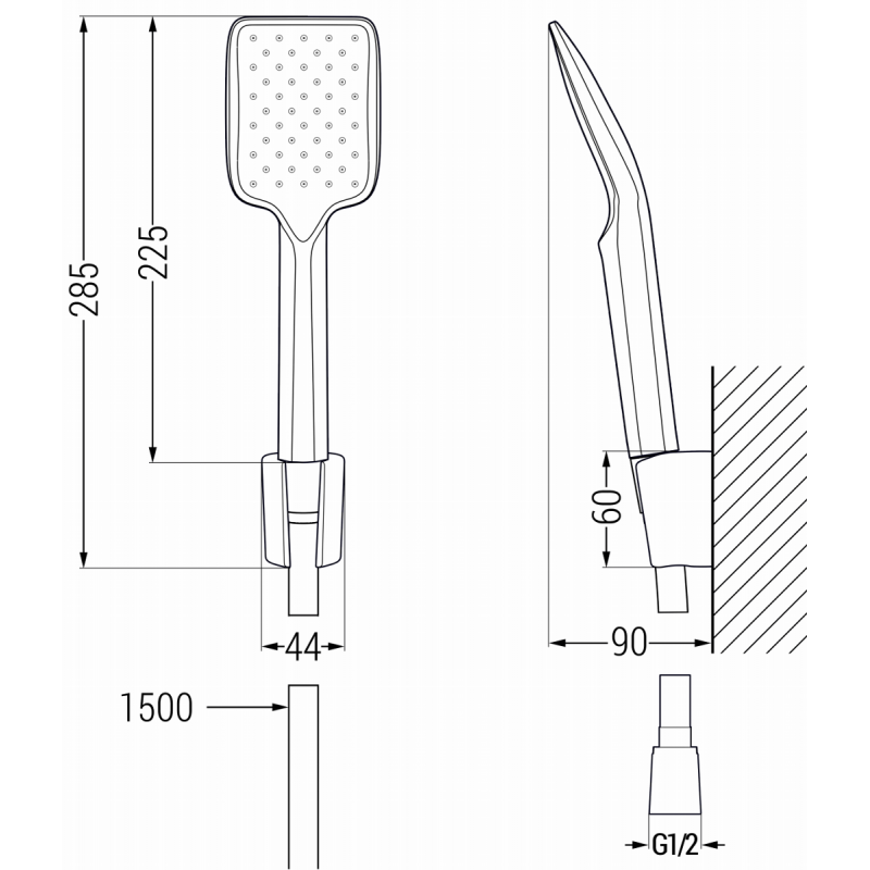 Mexen Sabre R62 robinet de baignoire avec ensemble de douche, blanc - 7213R62-20